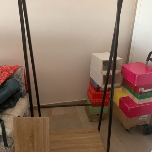 Entrance coat rack with shelf, 1.50m height