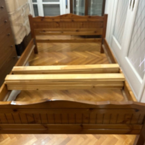 Wooden bed used for 190x130 cm mattress