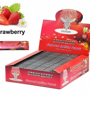 Hornet King Size Rolling Papers strawberry flavor new