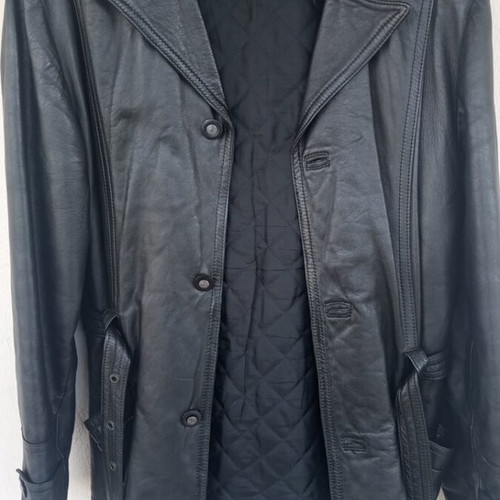 Leather jacket men's size L like new, black
