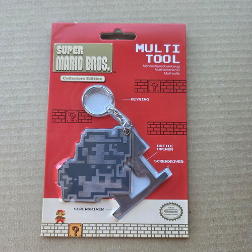 Super Mario Bros. Multi Tool Key Ring Bottle Opener Screwdriver new