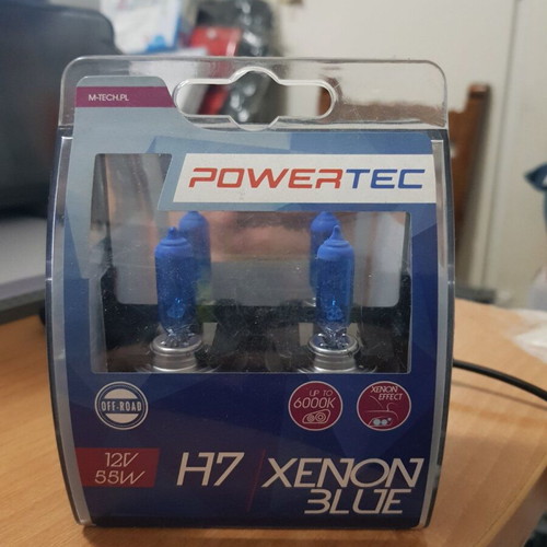 H7 12V 55W PX26d Powertec Xenon Blue 2 pcs new