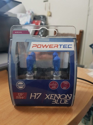 H7 12V 55W PX26d Powertec Xenon Blue 2 pcs new