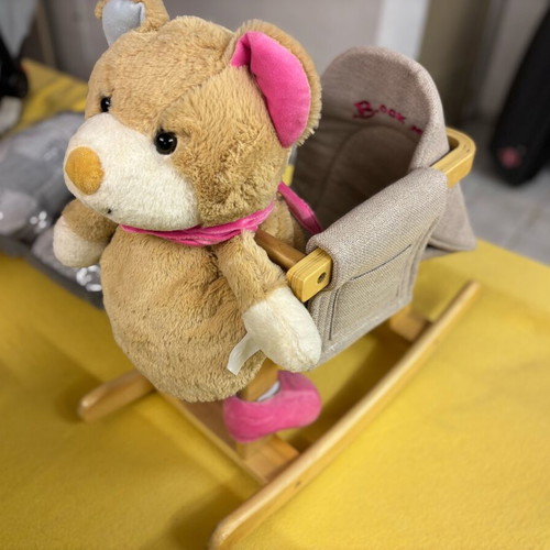 Rocking teddy bear for baby unused