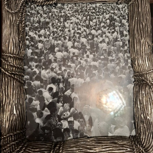 Vintage large photo frame with rope design and 925 silver used