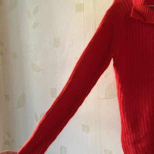 Red cardigan with large buttons new, sizes S/M by A-Style