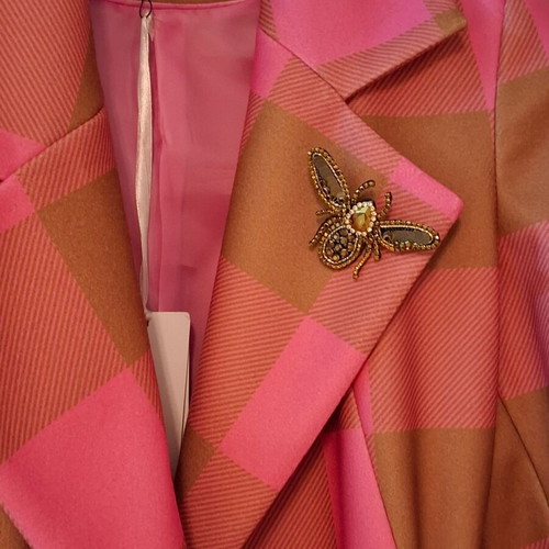 Le Sarte Del Sole coat new, pink and beige, size XL
