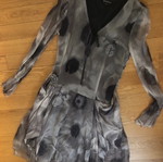 Artisti Italiani dress M gray like new, seta silk