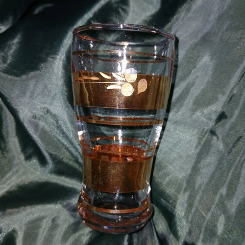 Vintage glasses used, set of 5 for ouzo, tsipouro, raki