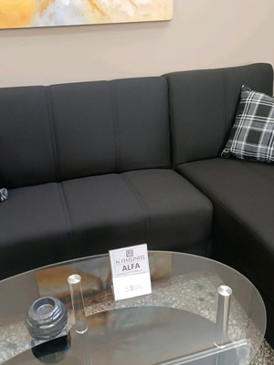 Black corner sofa like new