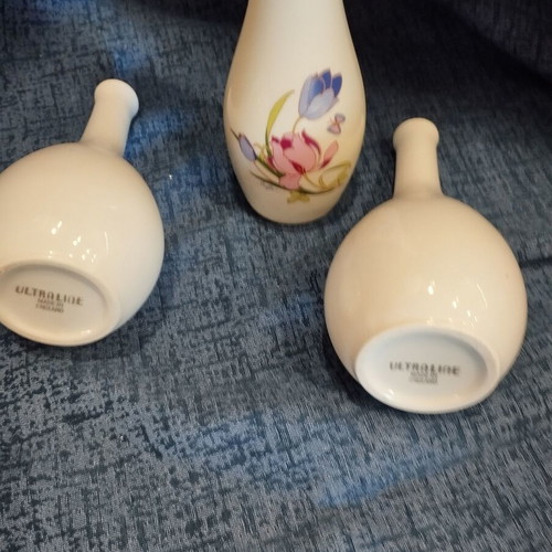 Decorative vases used, set of 3, can be used as candle holders