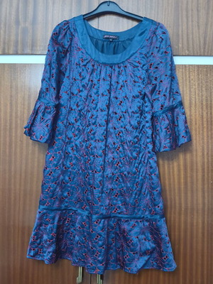 Betsey Johnson dress vintage, like new, blue and red, size S