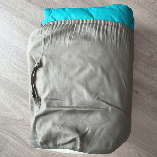 Sleeping bag used, 2-season polyester and cotton, 1.90x0.80 m