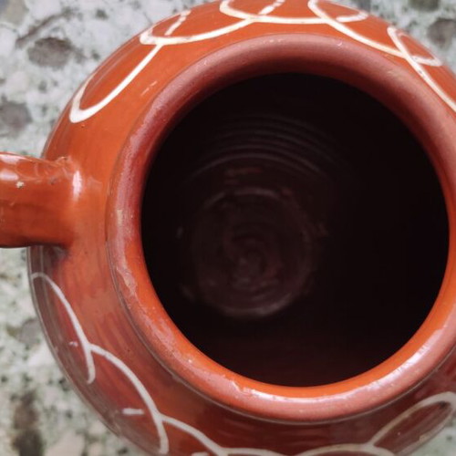 Authentic traditional clay kioupi vintage ceramic, used, 30cm