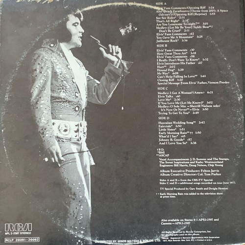 Elvis In Concert διπλό LP μεταχειρισμένο, rock