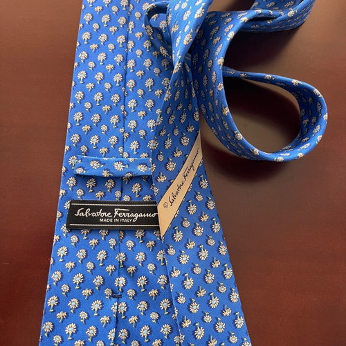 Ferragamo tie like new blue