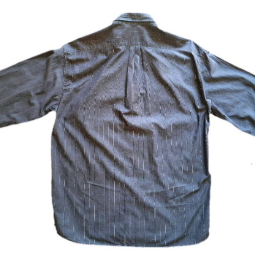 Vintage Exclusive 90s Shirt Filo di Scozia like new, charcoal striped, size L