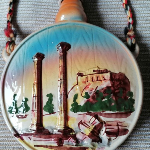 Olympion ceramic flask vintage used