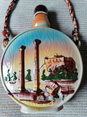 Olympion ceramic flask vintage used