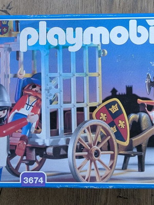 Playmobil Ιππότες 3674 Σετ μεταφοράς κρατουμένου μεταχειρισμένο με κουτί