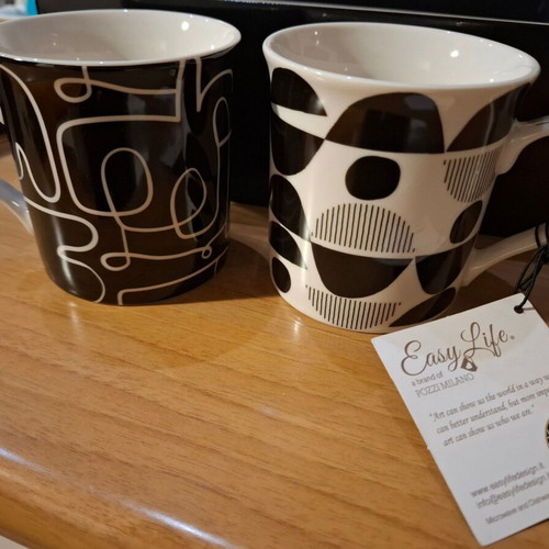 Atmosphere Graffiti ceramic mug set 2 pieces new
