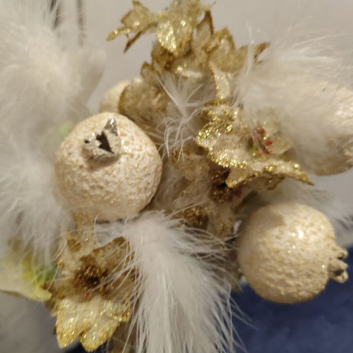 Garland with decorative flowers like new