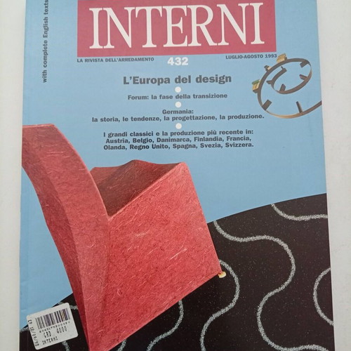 Interni Magazine Issue 432 July-August 1993 Vintage Design