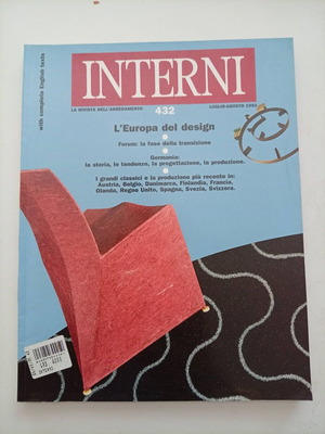 Interni Magazine Issue 432 July-August 1993 Vintage Design