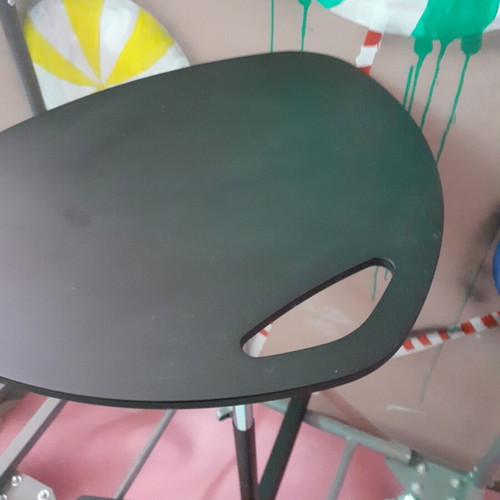 Plastic table with metal frame, new