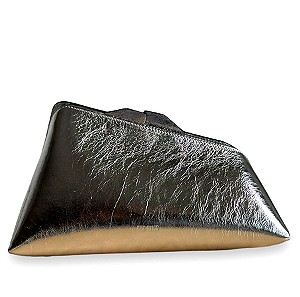 The Attico τσάντα/clutch ασημί δέρμα