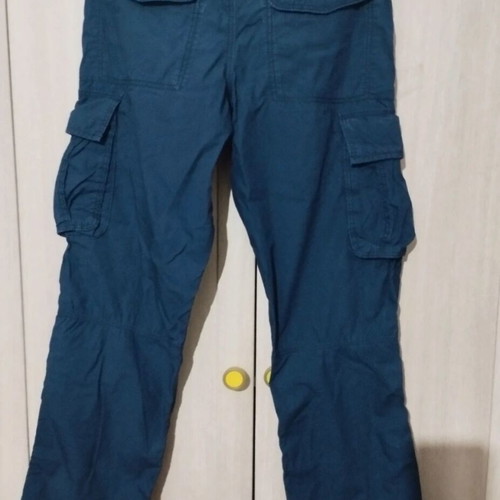 Cargo pants for 13-year-old boy like new, blue, size 158 cm