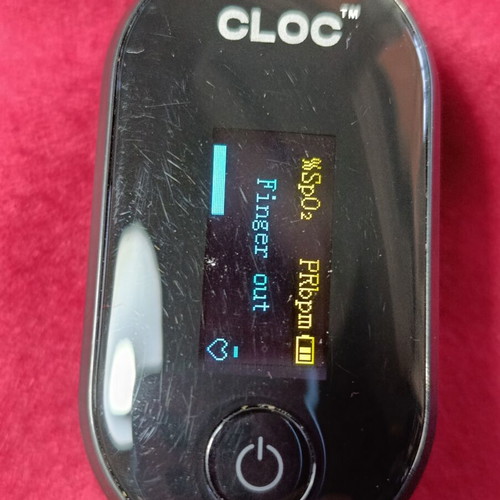 Pulse Oximeter Finger Used, Black with LED Display