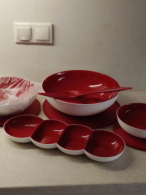 Alegra Bowl Set with 0.8L, 1.5L, 3.5L Bowls, 2 Spoons and Snack Bowl