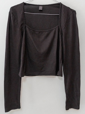 Black Shein blouse new with open bust size XL