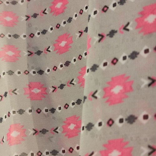 Orchestra Girls Lightweight Scarf Grey and Pink with Tassels like new