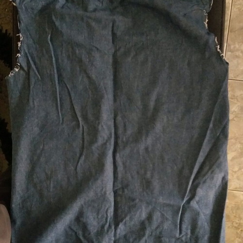Denim sleeveless shirt Large
