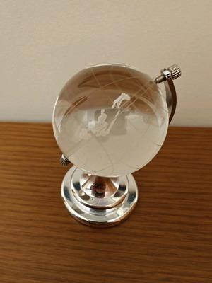 Decorative globe with Johnie Walker logo