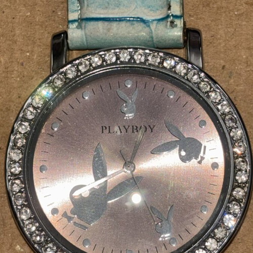 Playboy watch with rhinestones, vintage style