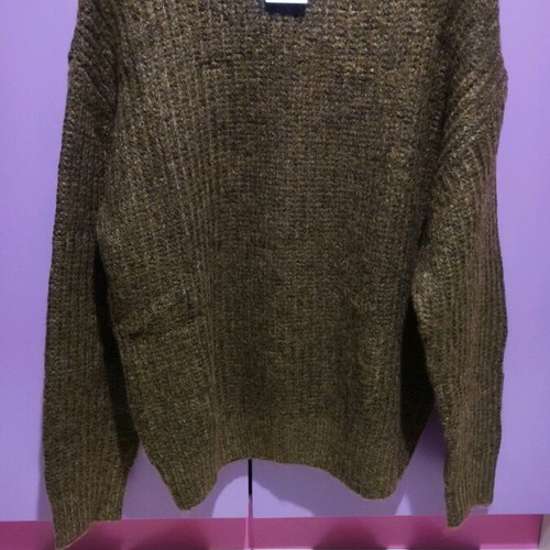 Mango men's sweater like new, melange brown/olive, size S