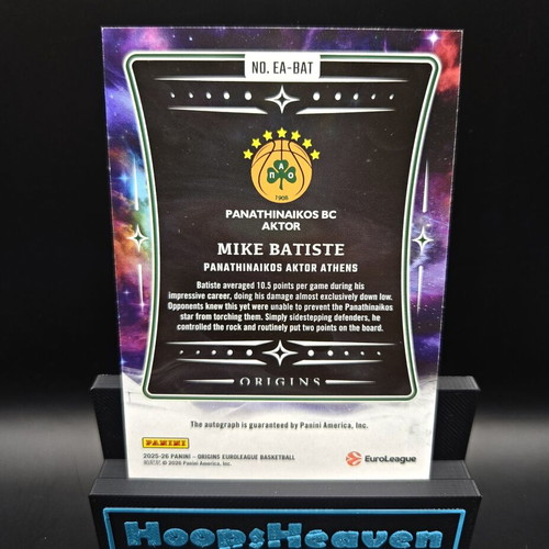 Mike Batiste Origins Auto 5/5 basketball card