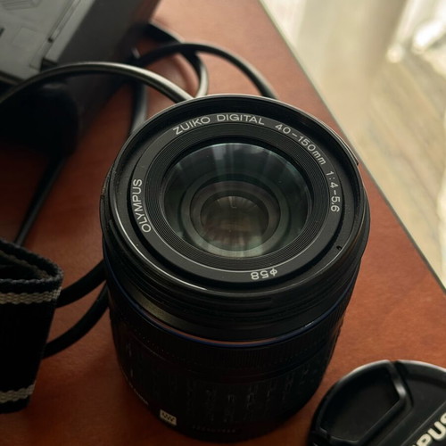 Olympus E-300 DSLR used with Zuiko Digital 14-45mm and 40-150mm lenses