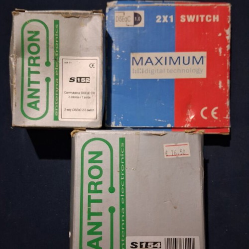 DiSEqC satellite accessory set with Anttron switches and Maximum switch