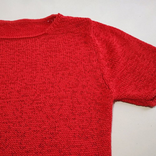 Women's summer short-sleeve sweater red L like new