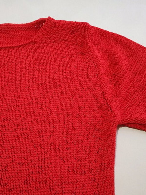 Women's summer short-sleeve sweater red L like new