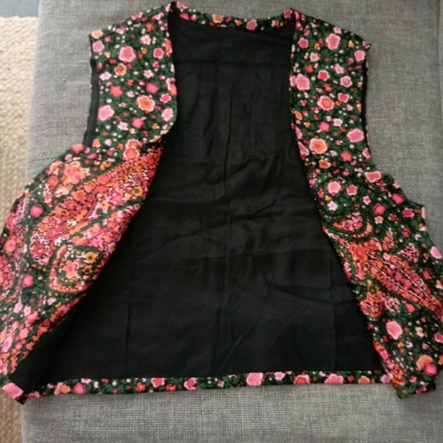 Handmade floral vintage women's vest like new, small