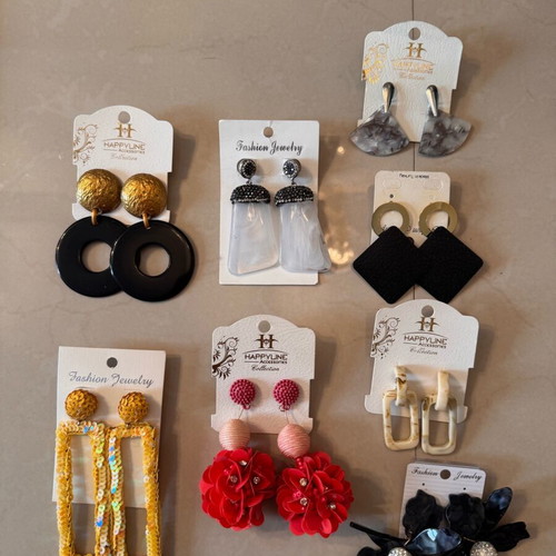 Earring sets new, pack of 8, multicolor
