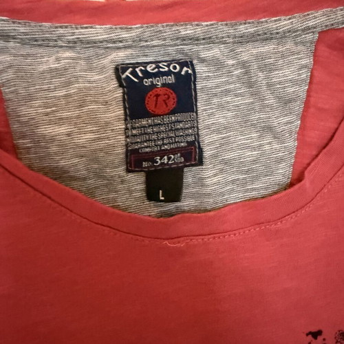 Tresor Original Pirates du Jour men's T-shirt, size L, washed coral