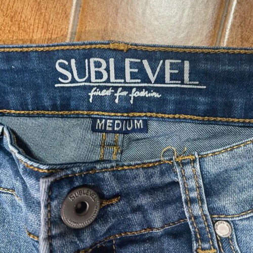 Sublevel denim shorts like new, size medium, blue