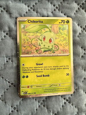 Chikorita Cosmos Holo 008/217 Ascended Heroes card new