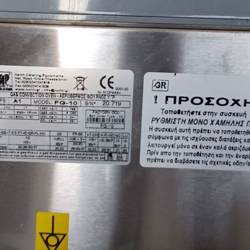Gas Oven FG-10 like new